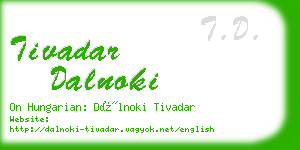 tivadar dalnoki business card